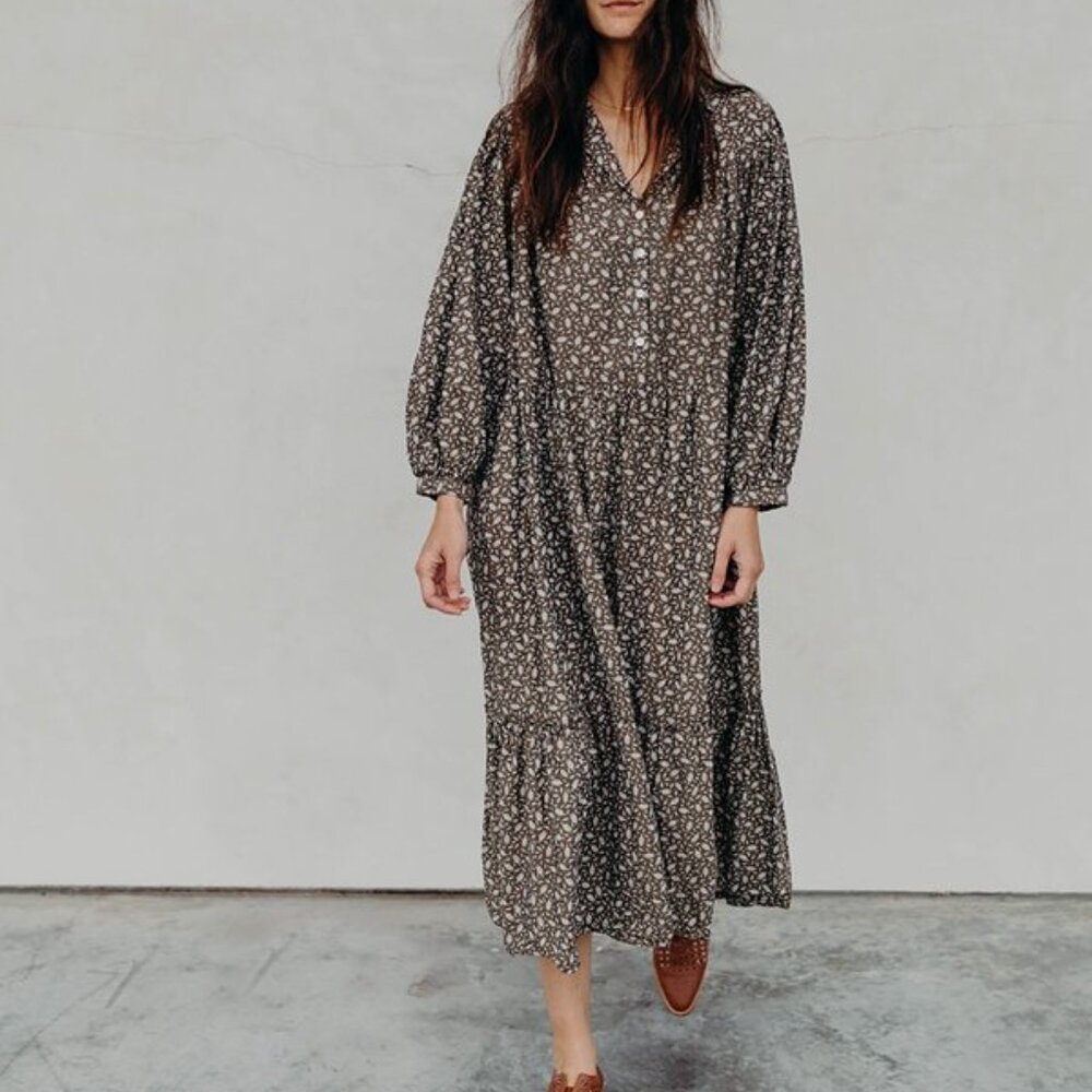 esby apparel Philippa Dress - Basil Ristra Size L